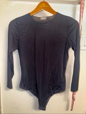 Free people intimately black bodysuit size medium long sleeve